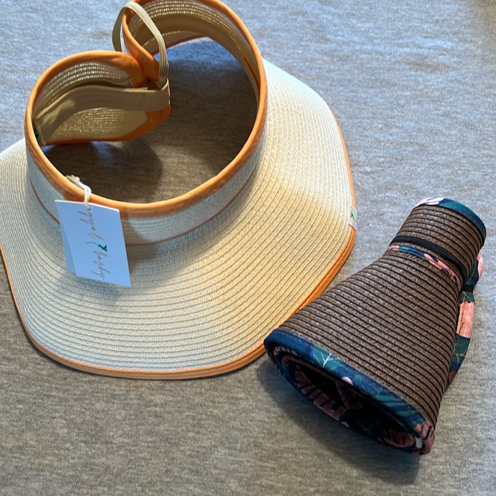 *NWT* Gyal Bashy Roll Up Straw Sun Hat/ Set of 2
